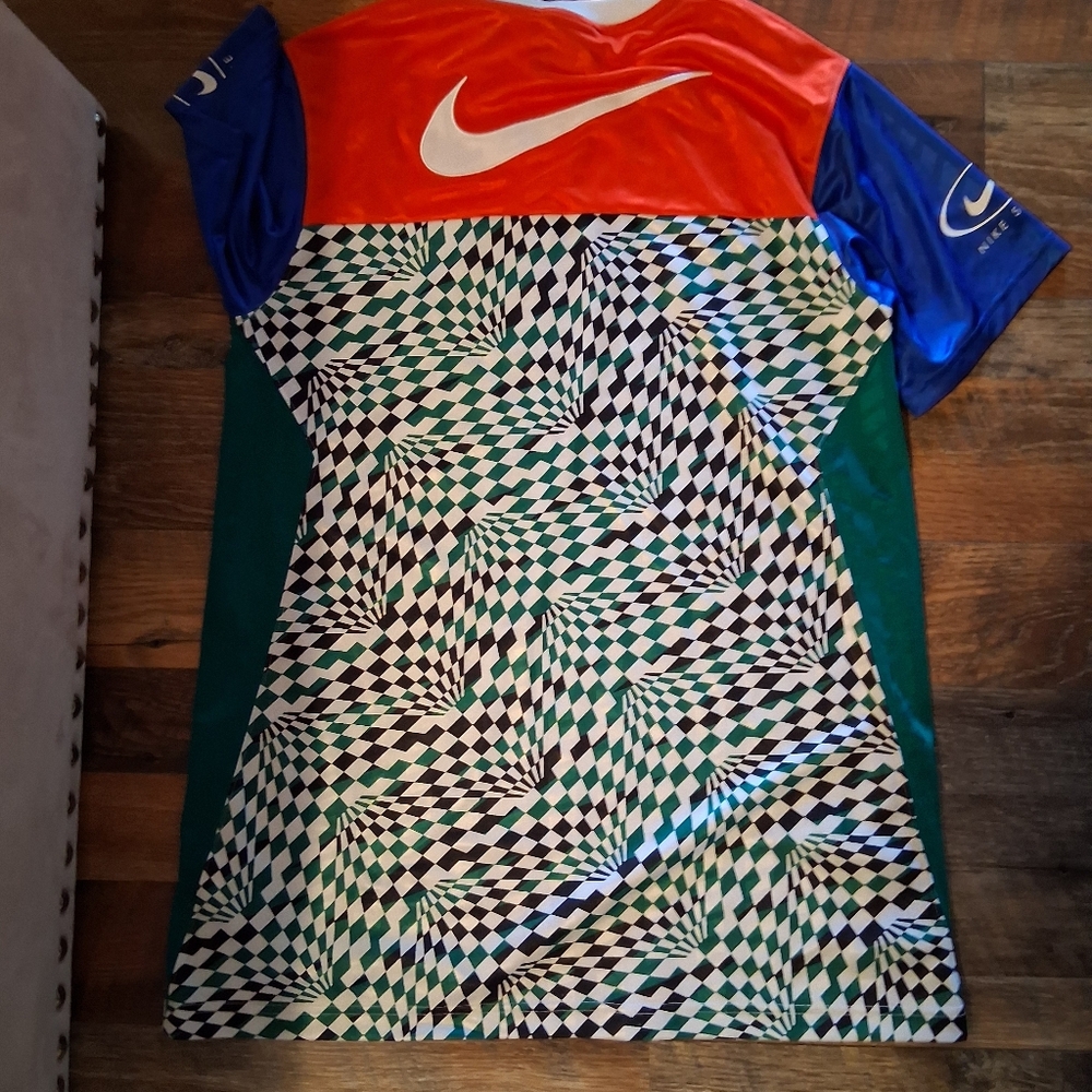 Nike Multicolor Geometric Pattern Jersey Dress - image 7